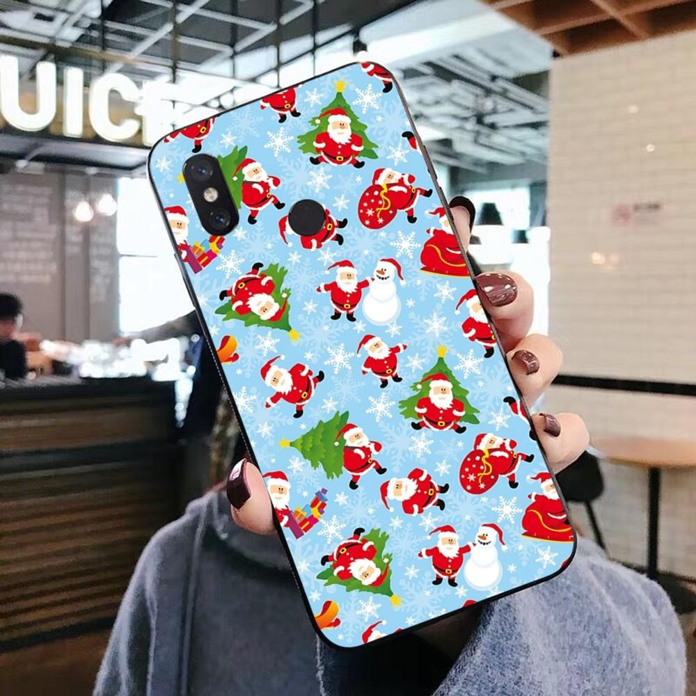 Christmas Cartoon New Year Phone Case For Xiaomi Mi 5X 8 9 10 11 12 lite pro 10T PocoX3pro PocoM3 Note 10 pro lite
