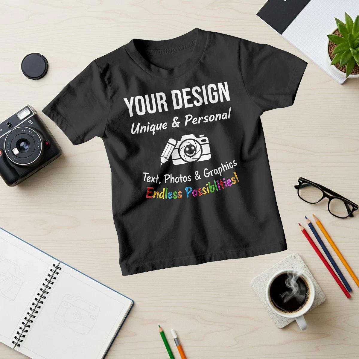 Personalised T-Shirts Any Text And Photo Kids Clothing, Boys & Girls Custom 160