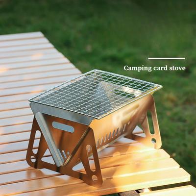 Multifunction Charcoal Barbecue BBQ Grill Folding Heating Furnace Mesh Griddle Wood Stove Carbon Bar Kitchen Dining Home Garden