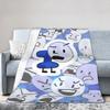 Cute Fan BFDI Animated Blankets  Wool Funny Warm Throw Blanket for Chair Covering Sofa Autumn/Winter