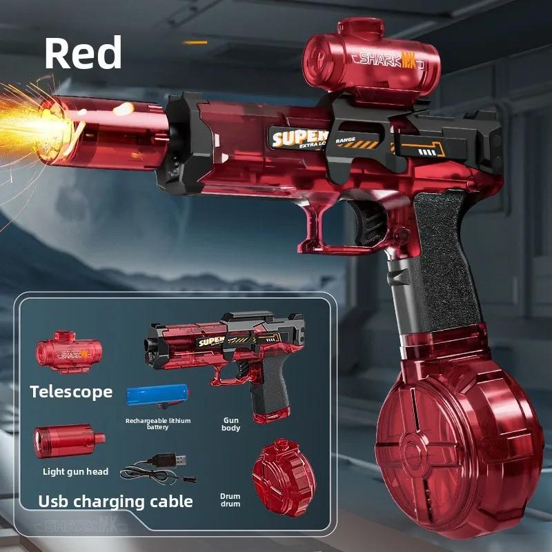 Amazing Flash Light Electric Water Gun, Cool Laser Shooting Pistol, New Creative Toys For Kids Summer Gift