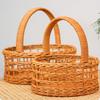 Hochwertiger tragbarer handgewebter Brotlagerkorb atmungsaktiv 2 Stile Outdoor-Picknickkorb Hochzeits-Schrank