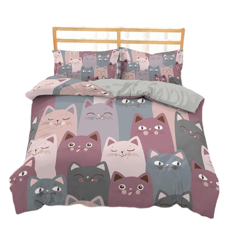 

Full Size Comforter Bedding Sets,Duvet Cover,Pillowcases,Dachshund,Flamingos,Cartoon, Dogs,Cats,Deer,Bed Cover Set Kids,140X210 EU single(135x200cm)