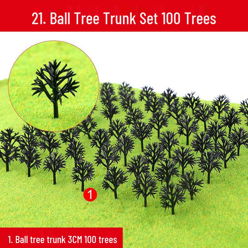 DIY Model Tree Set: Finished Landscape, Terrain, and Street Tree Ornaments