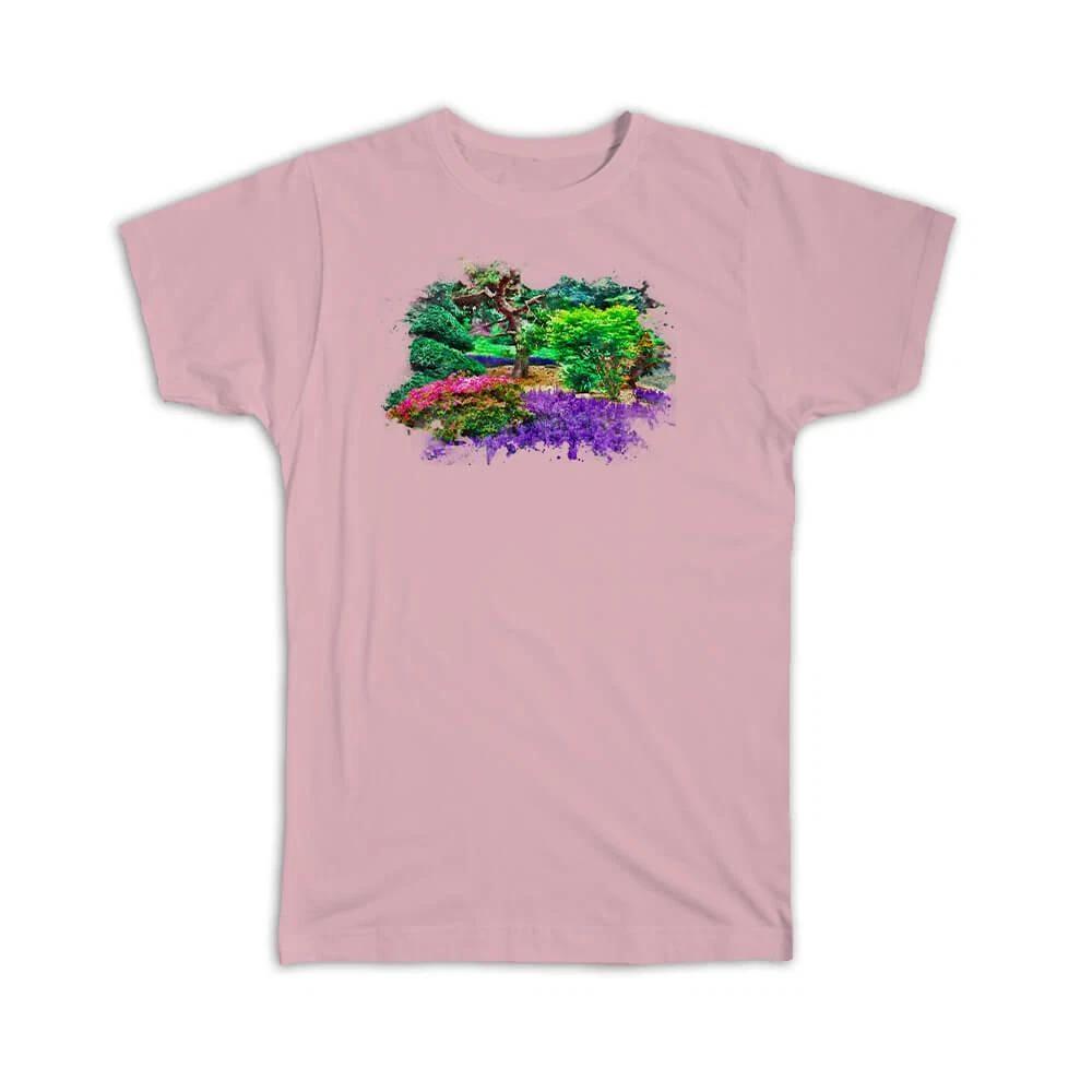 Gift T-Shirt : Watercolor Garden Japanese Frame S