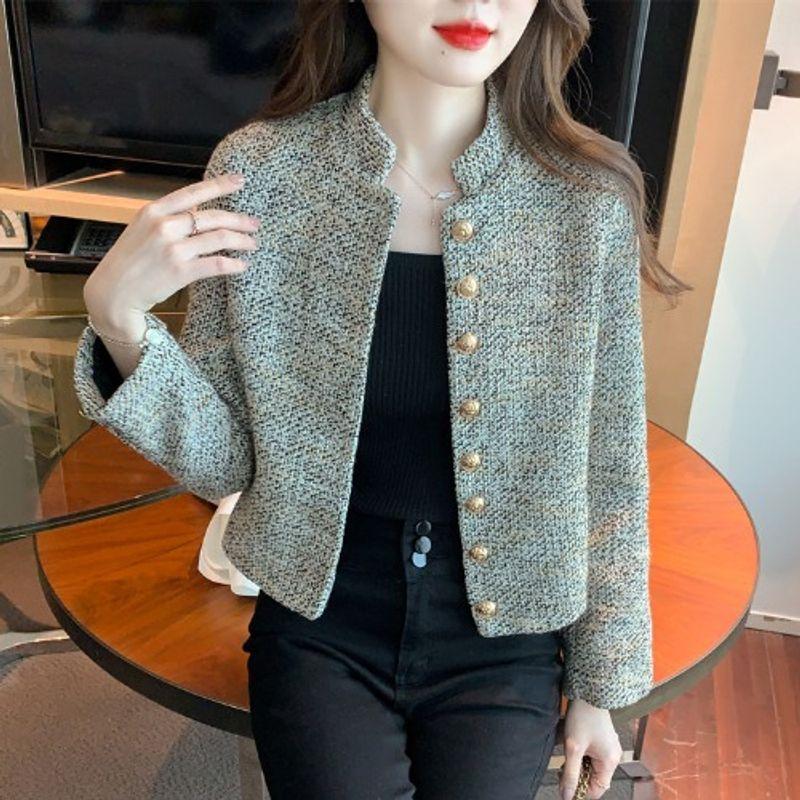 

Classic Style Retro Design Short Woolen Coat Picture Color S