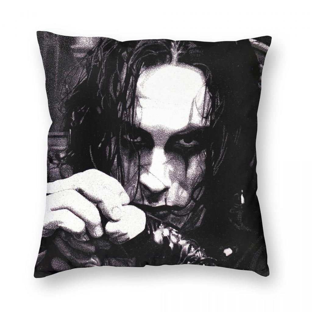 Eric Draven Crow Brandon Lee Square Pillowcase Polyester Linen Velvet Creative Zip Decor Throw Pillow Case Sofa Cushion Cover