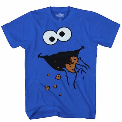 Sesamstraße Krümelmonster Mehr Kekse 100% Baumwolle T-Shirt Herren T-Shirts Oberteil