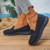 European and American Foreign Trade Flat-bottomed Fly-woven Shallow-mouth Low-top Single Shoes for Women's New One-pedal Large-size Lazy Work Sh
