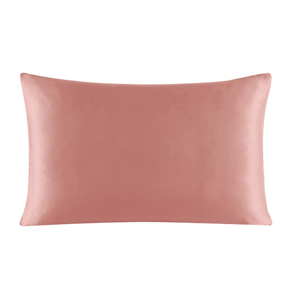 One Side 100% Mulberry Silk Pillowcase with Hidden Zipper Solid Color Pillow Case for Sleep and Skin Care