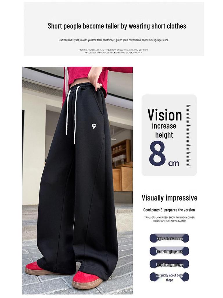 2025 Spring/Autumn Girls' Sports Sweatpants for Middle School Students - Casual Scimitar Pants