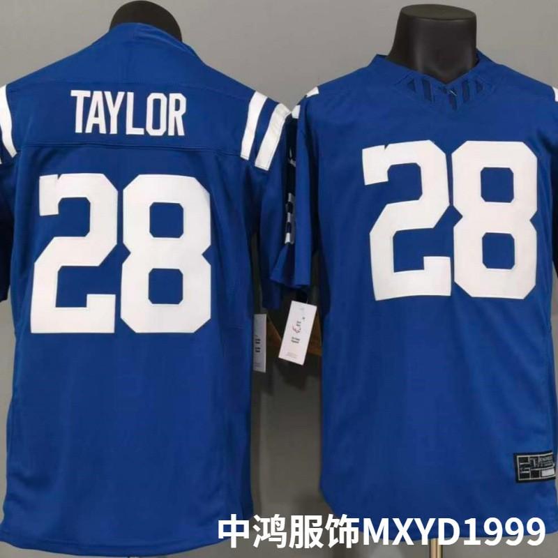 Indianapolis Colts 28 Taylor Football Jersey Mens NFL Team Sportswear Fan Apparel Blue Replica Uniform