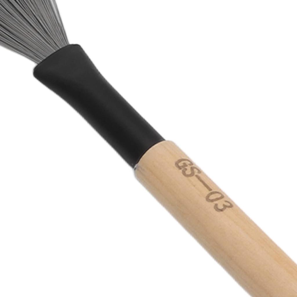 Drum Wire Brush and Drumstick Dual-Use Brush, 1 Pair, RedWhiteGreenPinkWood Color (Wood Color)