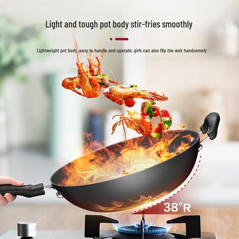 Supor 32cm Rust-Proof Cast Iron Wok 32cm
