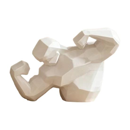 

Abstract Muscle Man Statue 3D Printed Muscular Male Figurine Collectible Modern Bodybuilder Sculpture for Office Desk Decor Gifts for Gym People Men