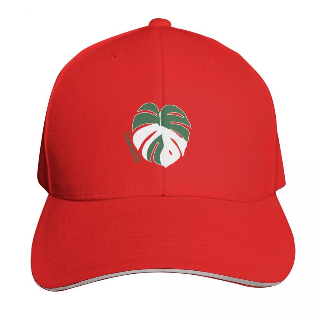 Send Nodes Monstera Albo leaf Baseball Cap tea Hat Unique hats Rave Rugby Unisexs Luxury Womens