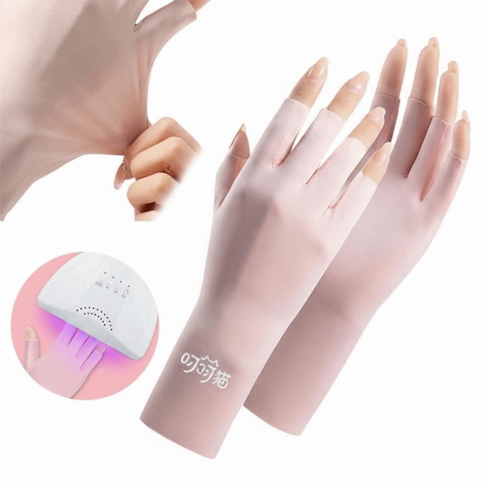 Nail Uv Protection Nail Painting Gloves Protect Finger Skin Drive Gloves For Led Lamp
