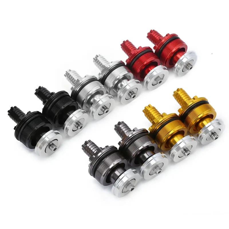 2Pcs 41mm Motorcycle CNC Aluminum Front Shock Absorber Screw Fork Cover Cap Preload Adjuster Bolts for Yamaha YZF R3 R25 2013-16