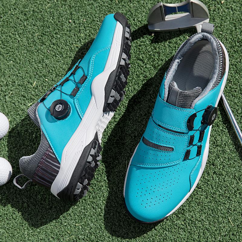 Professional Anti-Skid Waterproof Golf Shoes With Knobs Buckle Unisex Footwear Lightweight Golfing Sneakers
