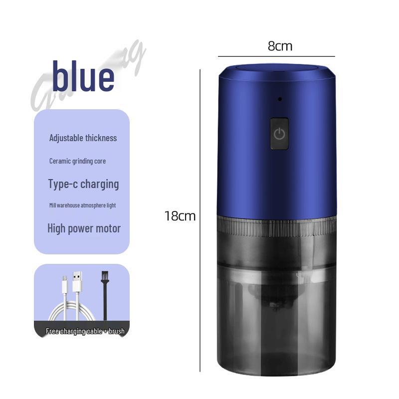 Portable Electric Coffee Bean Grinder - Compact Hand-Crank Mill for Home and Travel