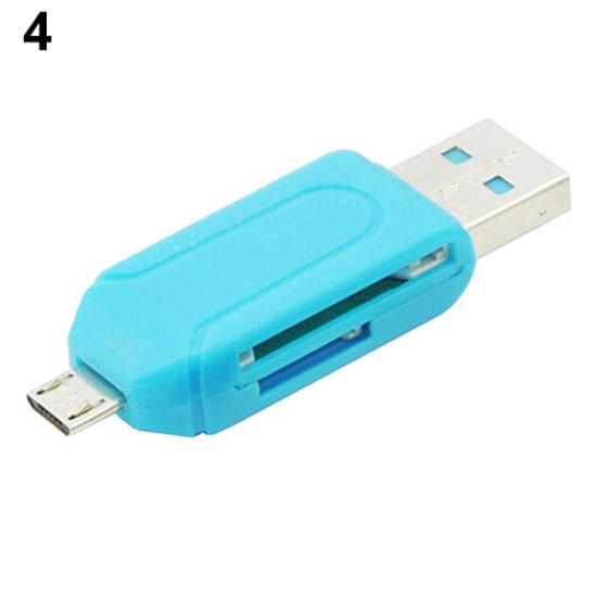 2 In 1 Card Reader Universal USB OTG Micro USB TF SD Card