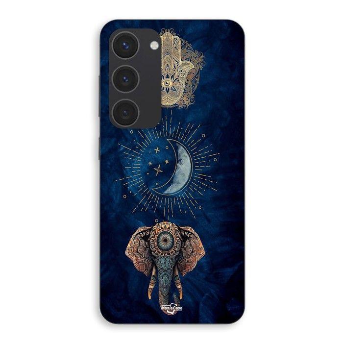 Etui na telefon - MANIACASE - Samsung Galaxy S23 - Hamsa i Ganesha - Silikon TPU - Miękkie
