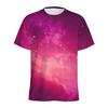 Men's 3D Printed Galaxy Space T-Shirt Colorful Starry Sky Pattern Loose Short Sleeve Round Neck Summer Street Tee Top