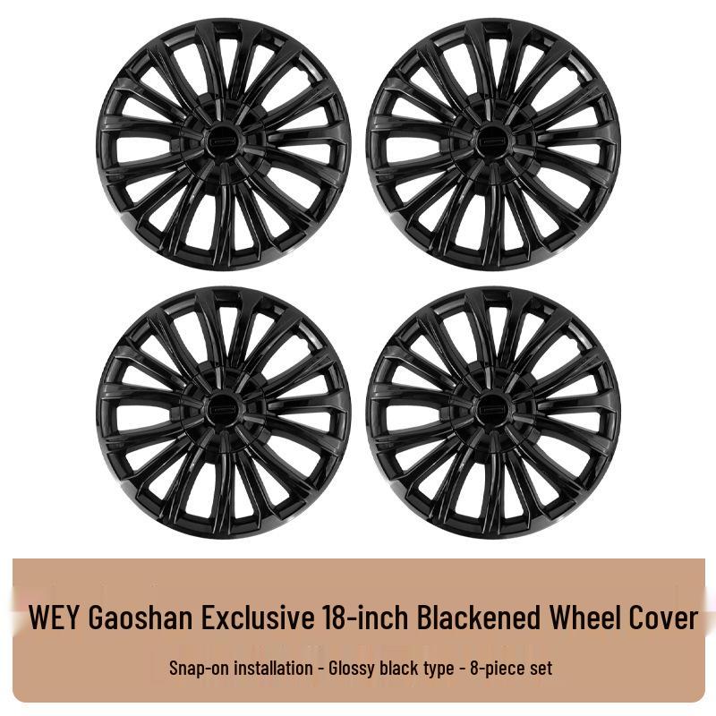 Fits 25 Wey Gaoshan Models: Black Hub Caps, Tire Blackening Kit, Warrior Protective Covers, and Accessories