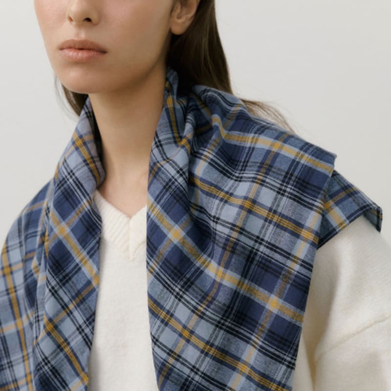 BB’DE SOLI’DE check shawl scarf (2colors)