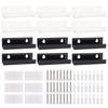 1bag 12 Sets 2 Colors Acrylic Vinyl Record Wall Holder Witth Screws Mixed Color 100x34.5x29mm Hole: 9x12mm 6 Sets/color
