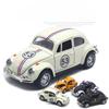 1:32 Classic Alloy Beetle Model Auta Simulace Zvuku a Světla Stahovací Hračka Auto Kolekce pro Chlapce Dekorace Dárek