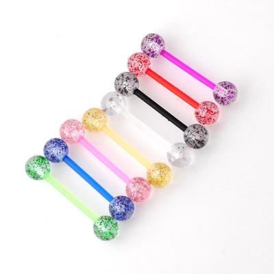 Acrylic UV Soft Rod Tongue & Nipple Stud Piercings - European & American Style
