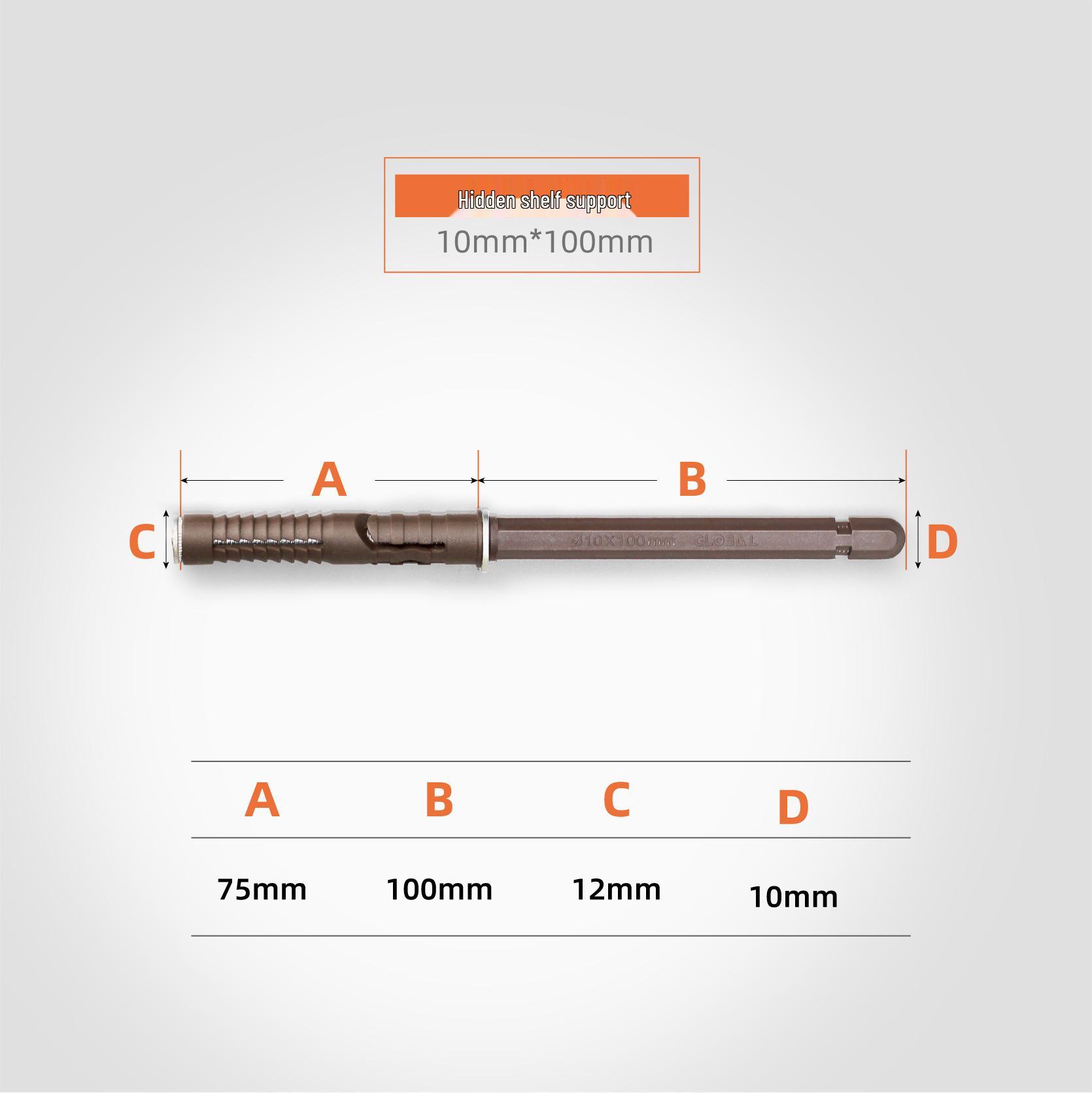 Невидимые кронштейны для настенных полок с крепежом на дюбель-гвозди