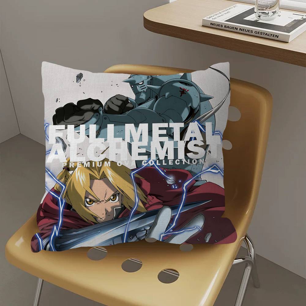 Anime Fullmetal Alchemist Cushion Cover Pillowcase Upholstery Sofa Throw Pillow Home Decor Pillowcas