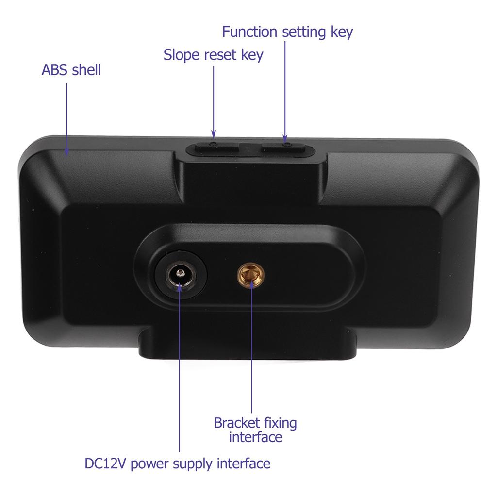 Universal Intelligent Car Inclinometer Tilt Gauge High Resolution HUD Digital Angle Slope Meter for Automobile