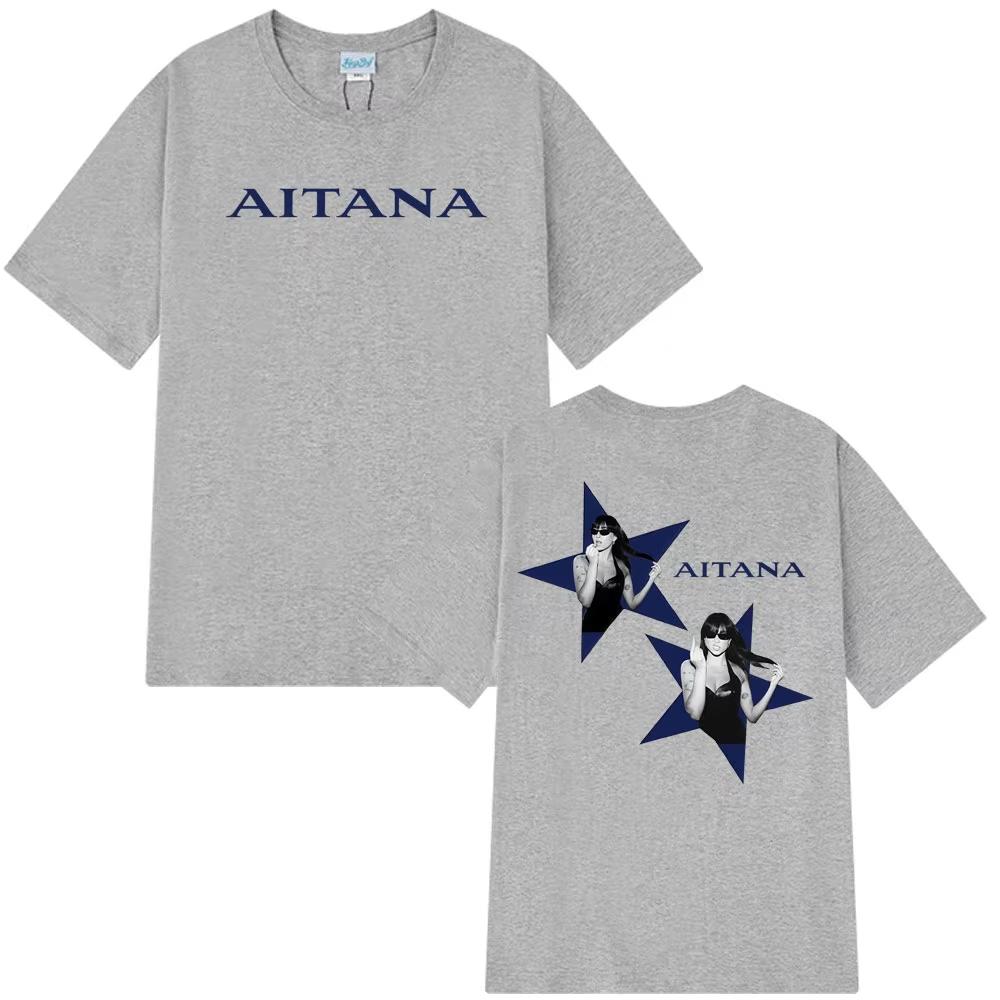 

Singer Aitana Cuarto Azul World Tour 2026 Merch Tees Unisex Women Vintage T Shirts Summer pure Cotton Aesthetic Trend Tshirts 4XL
