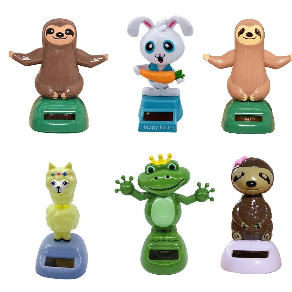 Car Ornament Swing Doll Auto Interior Accessories Solar Power Shaking Head Dancing Doll Sloth Dashboard Decoration Car Styling