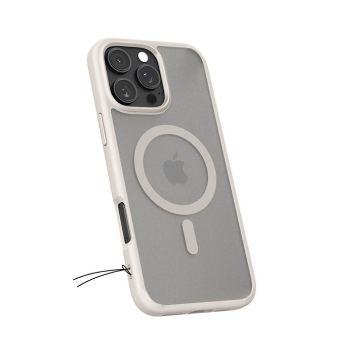 Coque spigen ultra hybrid magsafe pour iphone 16 pro max - frost natural titanium