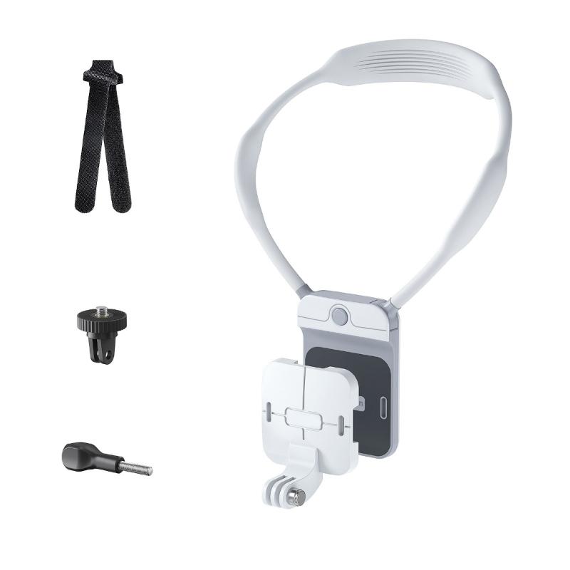 

Strong Magnetic Neck Mount For Action Cameras With Quick Release Design Perfect For Cycling Hiking And Vlogging белый
