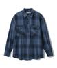 Garden Express Half-Open Check Shirt (Blue)