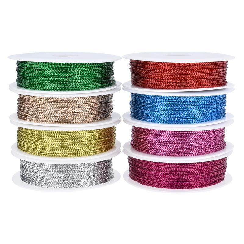 1mm Label Tag Rope, Non-elastic String Rope, Colored Scallion Rope, Christmas Bell Lanyard, Greeting Card Piece Rope 100 Meters