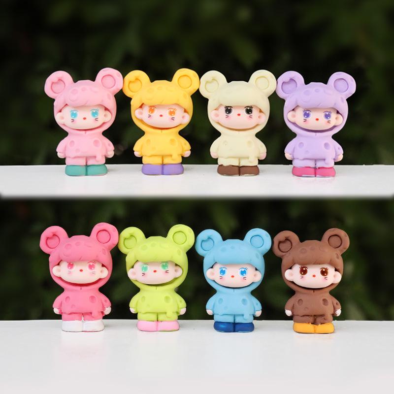 

Cheese Mouse Doll Figurine: Cute Desktop and Car Ornament DIY Jewelry Accessory