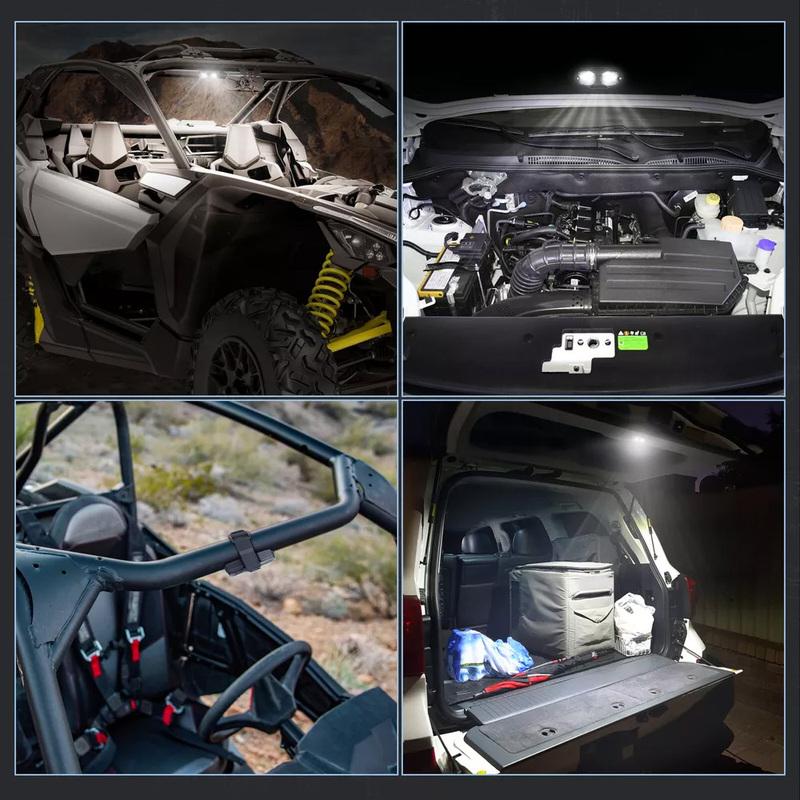 

For Can Am Maverick X3 Max R 2017-2025 UTV LED Interior Dome Light 12V Universal Roll Bar Mount Map Light Courtesy Light