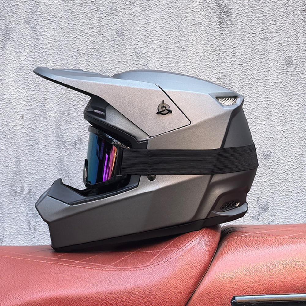 Red and Blue Downhill Helmets Off-road Full Helmets Mountain Bike Riding Safety Helmets Men's and Women's Cycling Forest Helmets