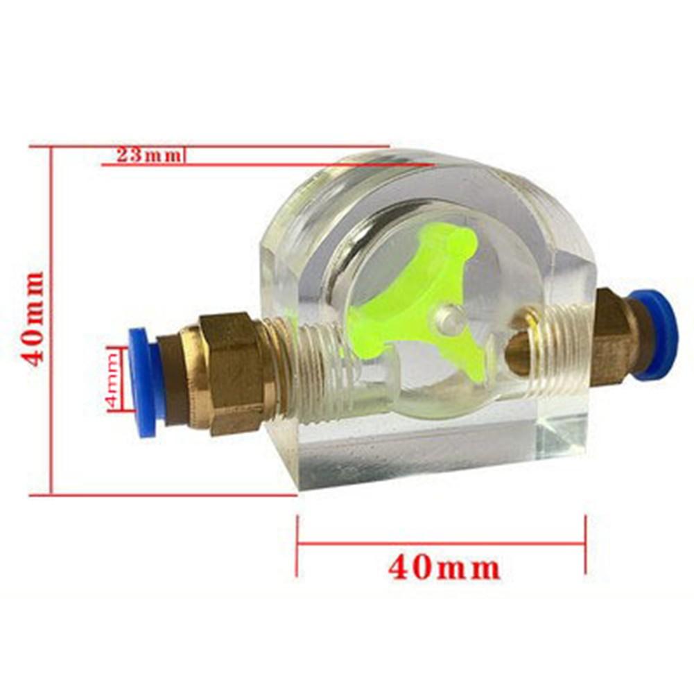 Water Cooled Flow Meter for Computer Heat Pipes 1pcs Acrylic Cooling Indicator