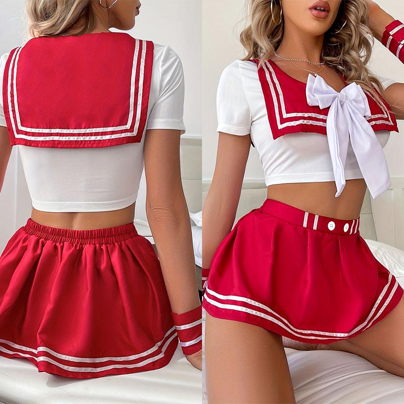Anime Schoolgirl Cosplay Costume Woman Sexy Lingerie Schoolgirl Uniform Fantasy Roleplay Outfits Lolita Underwear Erotic Set New