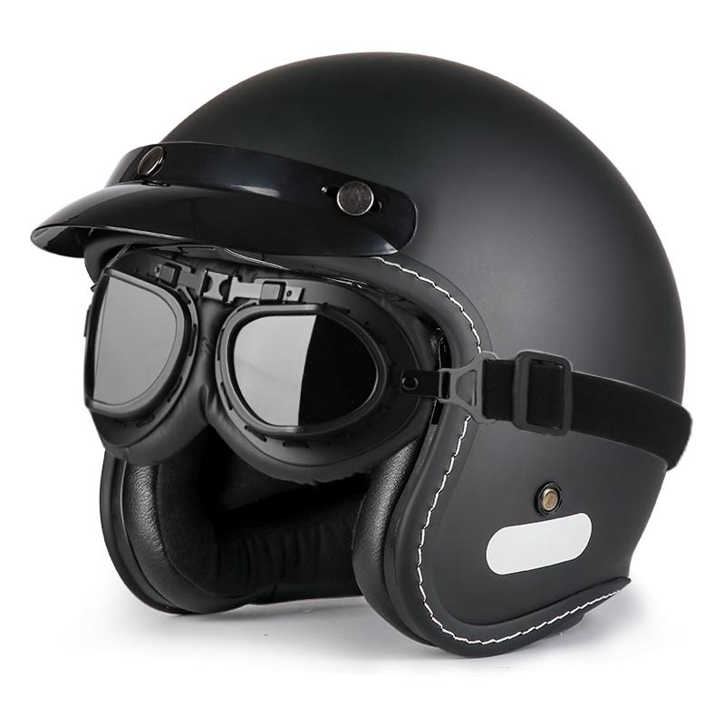 VGV 618 Open-Face-Helm, mehrere Visire zur freien Auswahl, integriertes Sonnenschild, Sicherheits-Fahrhelme für Damen und Herren für den Außenbereich