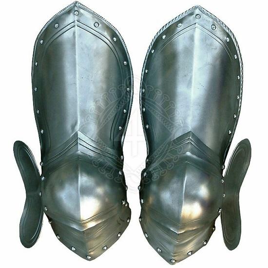 Beinschutz Rüstungsset Medieval Knight Crusader Spartan 18GA Steel Replica