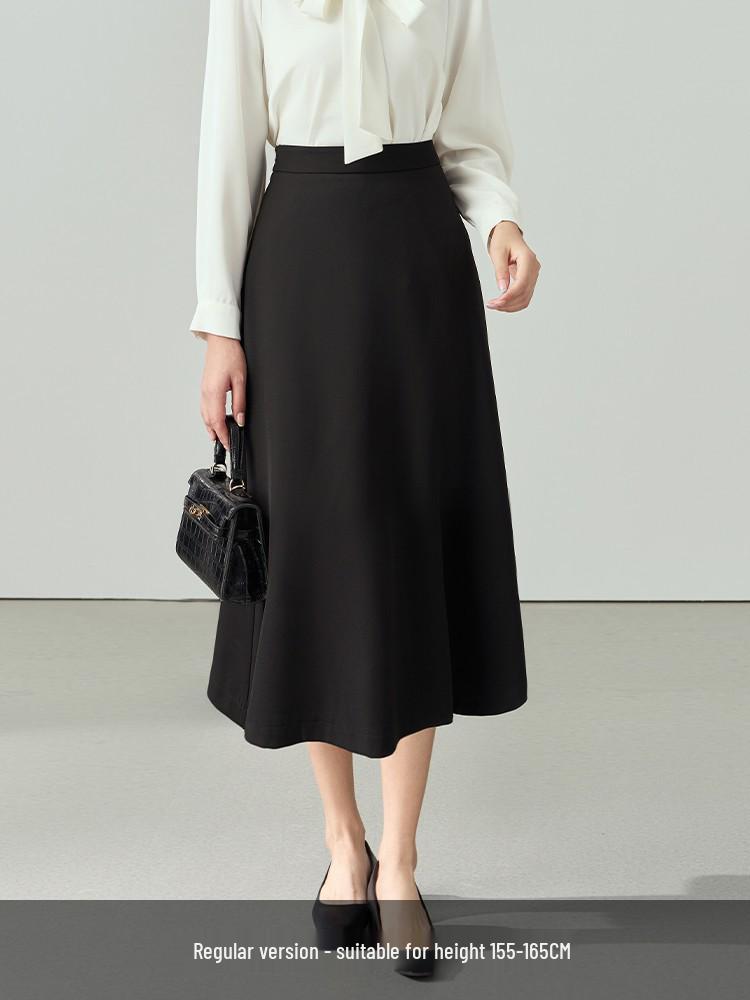 

Miss Bird Women s White A-line Formal Long Skirt for Interviews and Professional Wear 2XL for 130-140 jin