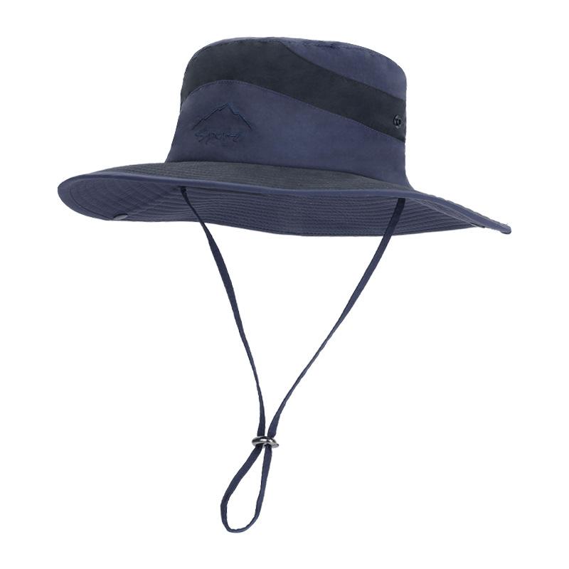 Spring and summer outdoor sunscreen visor men's mountaineering fishing big eaves hat children quick-drying waterproof breathable bucket hat
